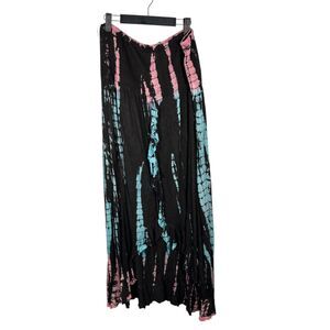 Raviya Tie Dye Boho Ruffle High Low Maxi Skirt Whimsy Bohemian Fairy Size 3X
